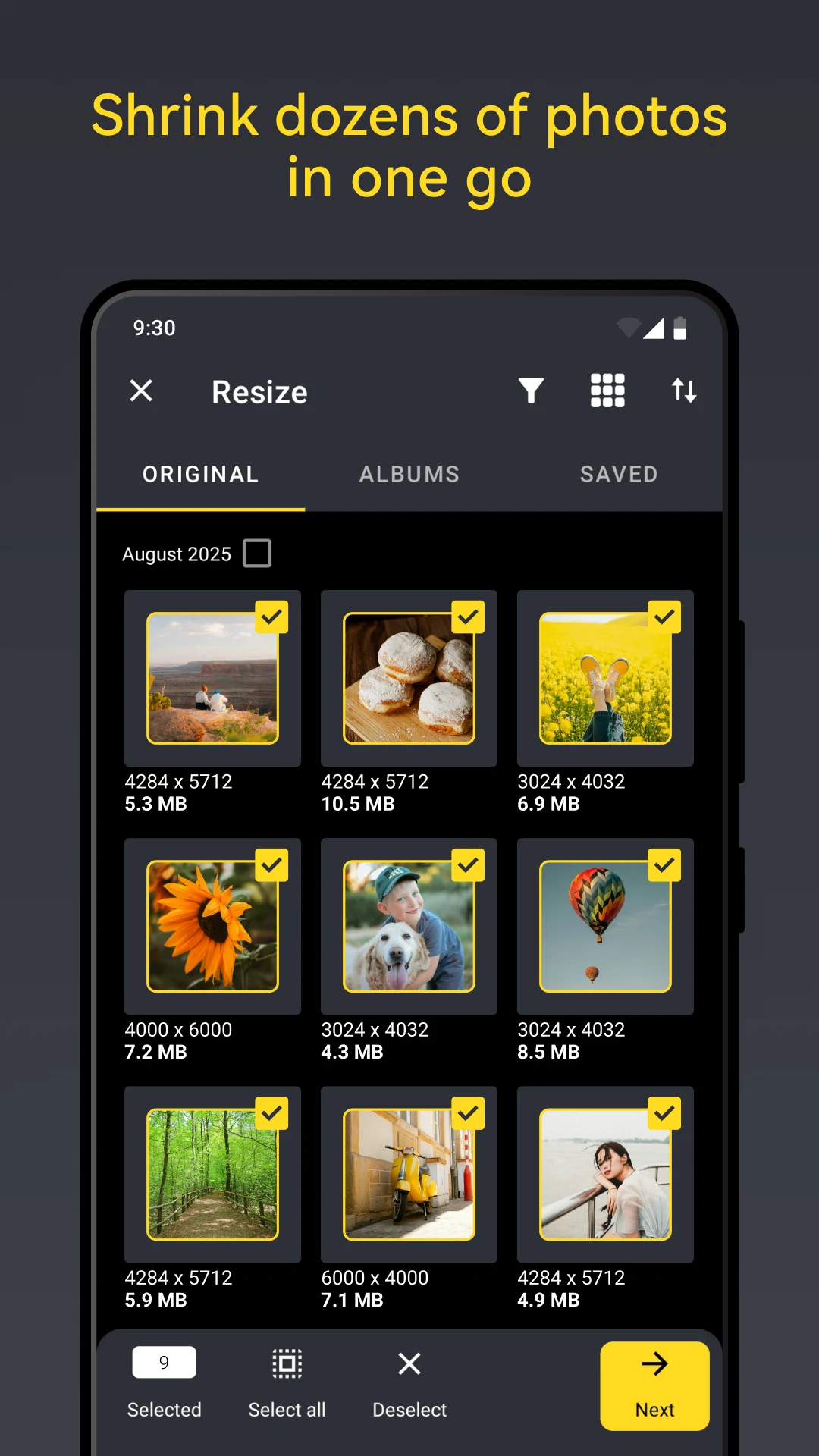 Puma: Photo Resizer Compressor screenshot